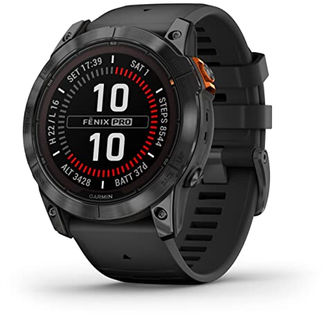 Garmin fēnix 7X PRO SOLAR GPS 51mm Premium Smartwatch, Multisport, Solar Charging, Advanced Training Features, Touchscreen & Buttons, Flash Light, up to 37 days battery, Black