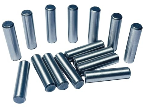 ZDingTech 15pcs 1/4 x 1 Dowel Pins,1/4 inch x 1 inch Metal Dowel pins Shelf Pegs 1/4,Support Shelves,Bearings Alloy Steel Wood Bunk Bed pegs