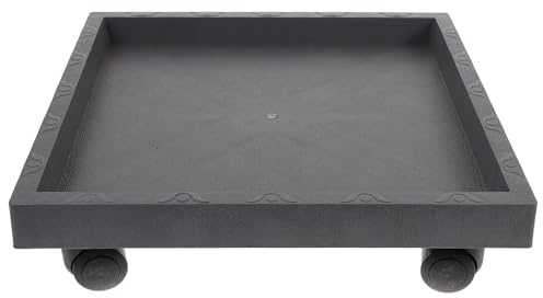Tofficu Support Pot De Fleur 14 Pouces Plateau Carré Renforcé avec roulettes Pivotantes pour Plantes Lourdes Intérieur Extérieur Mobilité Facile Jardin Balcon Terrasse