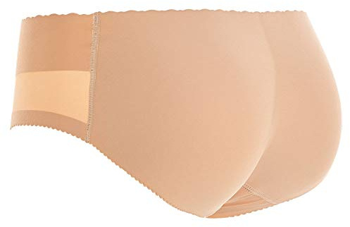 SUIUOI Calzoncillos para Mujer Butt Lifter Bodyshaper,Po Push Up Calzoncillos Butt Lifter Enhancer Shapewear Ropa Interior, Transpirable Miderpants Ropa Interior Moldeadora de Figura, Beige, M