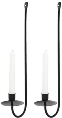 Wandleuchten aus Metall - Wandleuchter Kerzenhalter, Wandkerzenhalter | Set bestehend aus Zwei Kerzenhaltern,Bauernhaus-Wandleuchter-Kerzenhalter, Stumpenkerzenhalter aus Metall für Wohnzimmer,