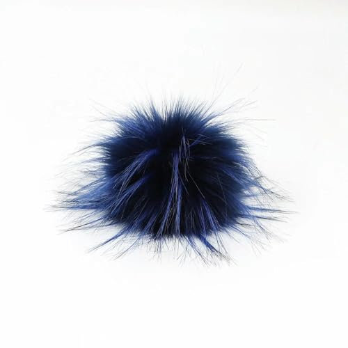 ROCILA 1 Stück 15 cm Kunstfuchspelz, Flauschiger Pompom-Ball, Farbenmix für Hüte, Charms, Accessoires, Knopf, Kindermützen, abnehmbare Strickmütze für Frauen
