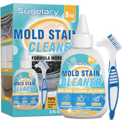 Mold Stain Cleaner Gel, Washing Machine Cleaner for Front Loader Seal, Household Remover Gel for Bathroom Grout, Sink, Shower, Caulk, Front Load Washer Cleaning Solution-8 fl oz
