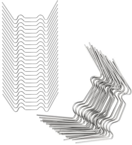 TEOV 100 Stück Gewächshaus Klammern Edelstahl 1.6 mm Dicke W Rostfreier Gewächshausklammern Gewächshausclips für Gewächshausplatten Hohlkammerplatte
