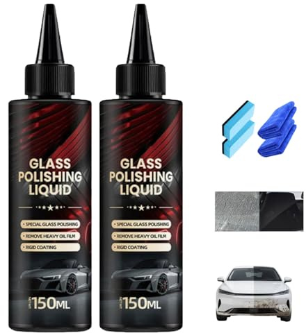 d1 glass polishing liquid,auto windshield polishing composé de verre,Auto Glass Scratch Care Polishing Fluid,Car Polish, Water Spot Remover,élimine les traces d'essuie-glace, les rayures-A