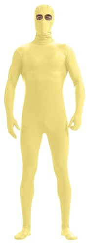 Generisch Body de cuerpo completo para hombre, mono de cuerpo completo para adultos, segunda piel, cara abierta, cosplay, mono de cuerpo entero, para mujer, hombre, disfraz de Slenderman, Halloween