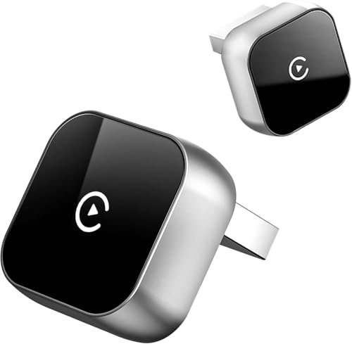 Wireless CarPlay Adapter,2 In 1 Wireless CarPlay für iOS und Android Auto,2025 Verbesserte Konvertiten,die an Drahtloses Carplay Verkabelt Wurden,für Autos von 2016+ für iOS 10+/Android 11+