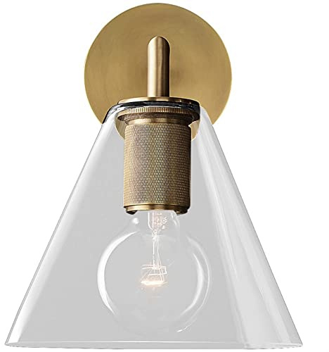 CMBSSTFC Wall Sconces Creative Moisture-Proof Wall Lamp European Light Luxury Glass Wall Light for Bedroom Bathroom Conservatory Aisle Indoor Lighting Glass Wall Lamp Wall Sconce Lighting