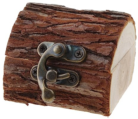 YROHGKPN Kreative Ringbox Aus Holz Handgefertigt Rustikaler Schmuck Aufbewahrungshalter Personalisierter Träger Hochzeitsgeschenk Behälter