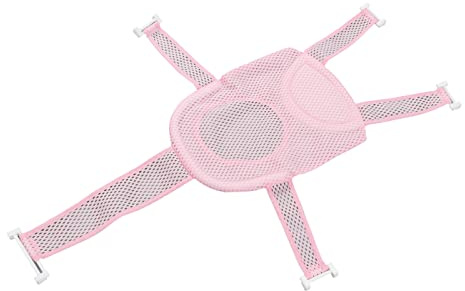 Generic Red de Soporte para Asiento de Baño para bebé, Reposacabezas Suave de Malla Ajustable Antideslizante para Recién Nacidos, Bebés de 0 a 18 Meses (PINK)