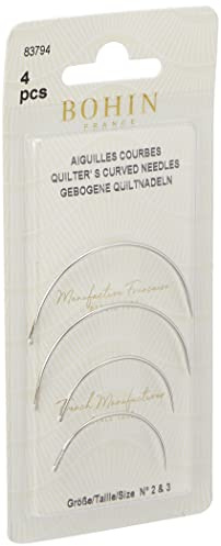 Bohin Aiguilles incurvées SZ2-3, métal, Argent, 1 x 7 x 14 cm