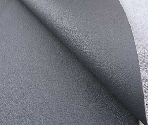 Kunstleder Möbel Textil Meterware Polster Stoff PU SOFT (Dunkelgrau)