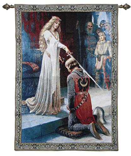 Signare Wandteppich, Wandbehang, Heimdekoration, Edmund Leighton (The Accolade, Tapisserie)
