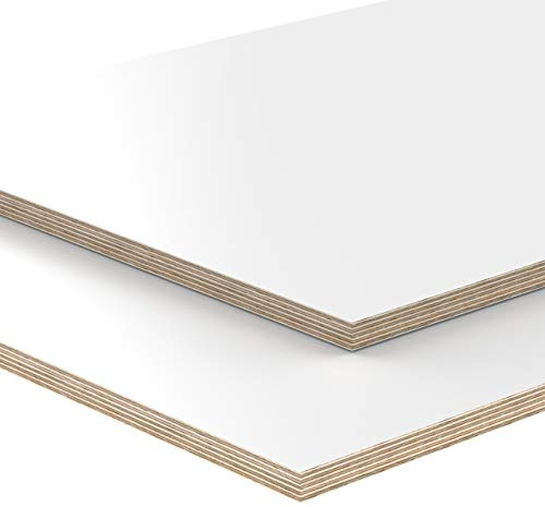 18mm Legno Compensato bianco Pannello Multistrato rivestito melamminico tagliato fino a 200cm: 10x10 cm