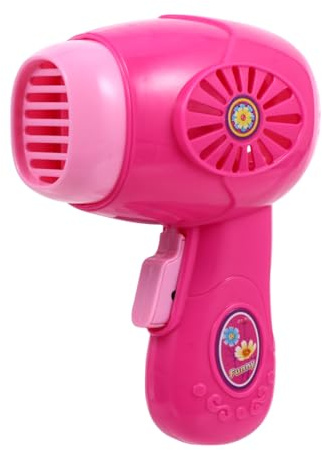 Tomaibaby Girls Beauty Salon Hairdryer Pretend Play Set Dollhouse Mininature Hair Stylist Blow Dryer Tools Toys Appliance without Battery for Children Kid Gift Pink
