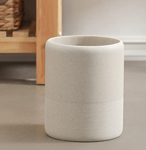QL DESIGN Hight Quality Polyresin Wastebasket, Garbage Receptacle Bin for Bathrooms, Powder Rooms, Kitchens, Home Offices