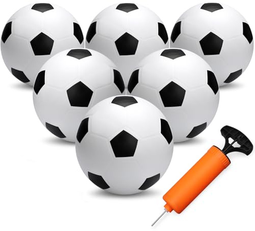 Dilabnda Mini Soccer Balls for Kids Toddlers, 6'' Bouncy Kickball Footballs Sport Balls for Indoor Outdoor, Soft Lightweight Playground Dodgeball Beach Home Ball, Gift for Girls Boys (6PCS)