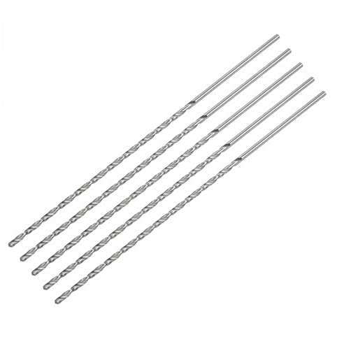 sourcing map 5Stk. Mini Mikro Spiralbohrer 2mm extra lang Metallbohrer | Aluminiumlegierung, 120mm
