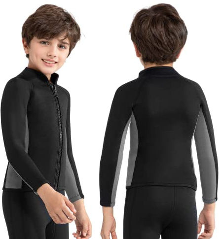 Intboss Muta per bambini da 3 mm per ragazzi e ragazze 3T 4 T giacca muta per bambini 2 mm taglia 6-14
