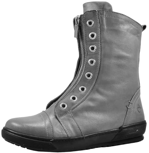 Andrea Conti Damen Stiefelette Boot sportlich Reißverschluss vorne 0066005, Größe:40 EU, Farbe:Grau
