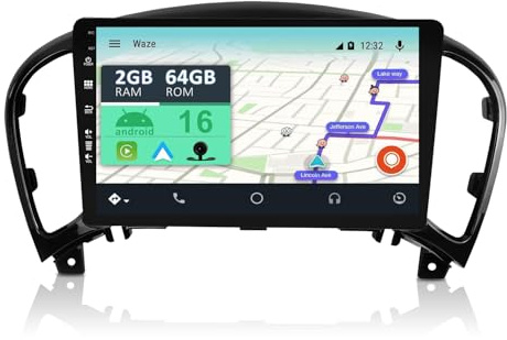 YUNTX [2+64G] Android 15 2 Din Autoradio per Nissan Juke/ YF15 Infiniti ESQ (2010-2017)-IPS 9 Touch Screen-Gratuiti Camera-CarPlay/Android Auto/Bluetooth 5.0/WiFi/SWC/Mirror-Link/WiFi/USB