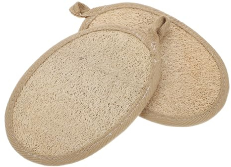 minkissy 2piezas Estropajo De Luffa Exfoliante Toalla De Baño Limpieza Profunda