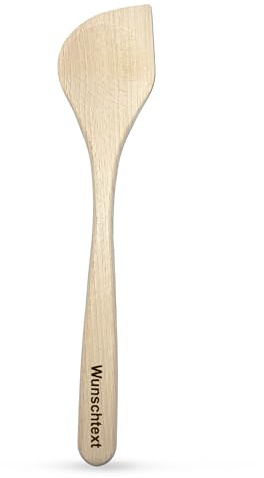 SOHFA Kochlöffel mit Gravur – personalisierbarer Buchenholz-Kochlöffel 30cm mit Spitze | personalisiertes Geschenk mit Wunschtext | made in EU & 100% FSC zertifiziertes Holz