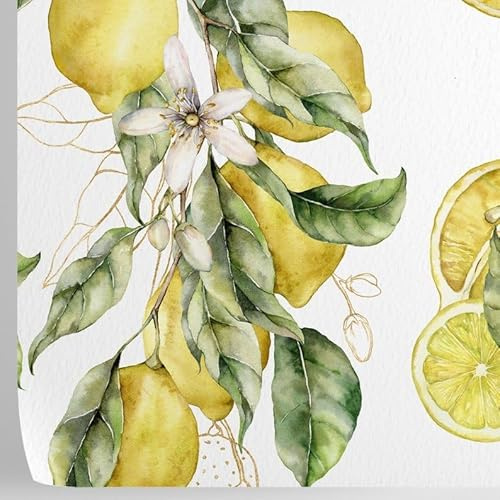 WALLPAPERS 4 BEGINNERS W4B Tapete Zitronen Umweltfreundliches Papier Einfach anzubringen und zu entfernen. 8 Bögen à 70 x 100 cm (5,5 m²). Haus, Dekoration und Renovierung. Made in Italy