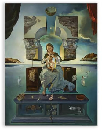 LZ6J8C9 Berühmte Wandkunst von S. Dalì. Unsere Liebe Frau von Salvador D. berühmte Gemälde Reproduktion. Surrealistische Bilder für die Wohnzimmerdekoration. 30 x 45 cm (11,8 x 17,7), rahmenlos
