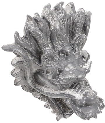 PRETYZOOM Drachenkopf Wandbrunnen Außenbrunnen Wasserspiel Gartenornament Für Garten Und Innenhof Grau Steinfähig Langlebig Mit Kraftvollem Wasserstrahl