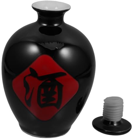 Cabilock Keramik Weinflasche Handgefertigt Chinesische Schnapsflasche Sake Dekanter Luftdichtes Design Für Getränkeaufbewahrung Küche Esszimmer Wein-sake-topf Kleiner Flachmann