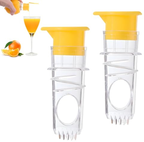 Zitronenpresse,2 Manuelle Zitronenpresse,Zitronen und Zitruspressen Set | Zitronensaft Ausgießer,Zitronenpresse mit Schraubverschluss,Wiederverwendbar Handpresse Zitronenausgießer,für Orangen