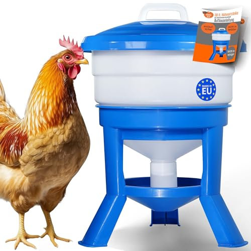 30 Liter Hühnertränke mit Schwimmertechnik - Automatische Geflügeltränke, Wasserspender für Hühner - Stabile Konstruktion, Hühnerstall Zubehör