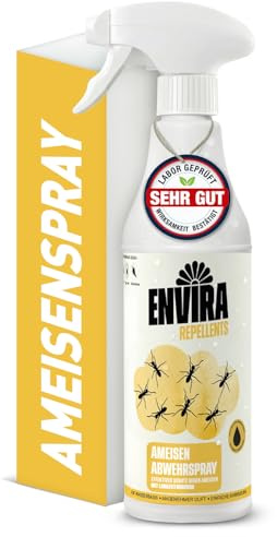Envira Ameisenspray 500 ml - hochwirksam gegen Wegameisen & Pharaoameisen | Ameisen Spray gegen Waldameisen und Ameisenstraßen - für Haus, Wohnung, Garten und Terrasse, Ameisenmittel