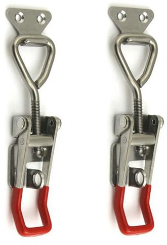 2 cierres tensores de acero inoxidable, cierre de pared, kit de tensor de palanca de rodilla, ajuste flexible, 150-170 mm, cajones de armario Windows Universal