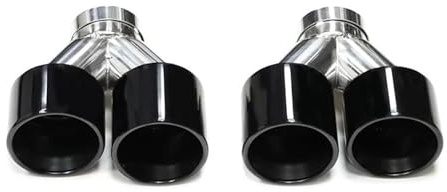 Auspuffblende Für B&MW F10 F11 535d 535i 640i 640d Up To G30 G31 Quad Carbon Fiber Auspuff Tipp Auto System Düse Schwanz Rohr(Schwarz)