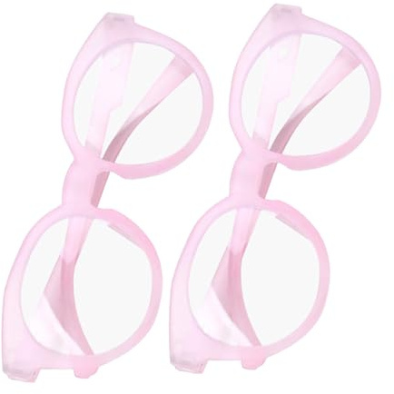 iplusmile 2 Piezas Gafas Infantiles Protección Luz Azul Bloqueo Visual Ergonómicas Lectura Gaming Escolares Unidades Color Rosa
