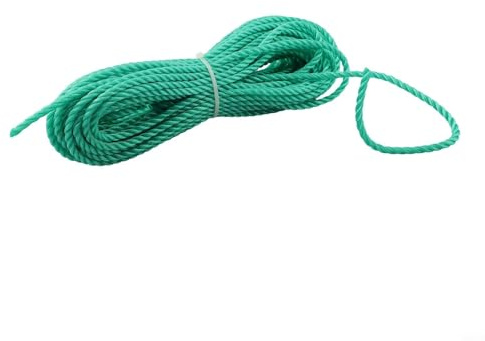 Lona de drenaje marino para invernadero, para exteriores, cuerda de HDPE verde, 6 mm de diámetro x 20 m de largo, resistente a los rayos UV para la intemperie