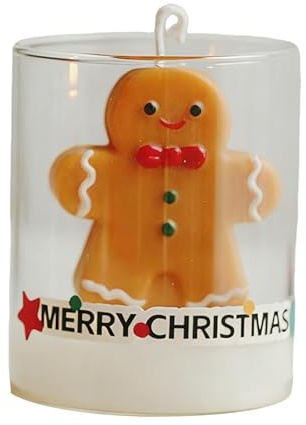 Duftkerze Weihnachten, Cute Duftkerzen Im Glass, 3D Weihnachtsbaum Lebkuchenmann Kerzen Weihnachtsdeko, Kerzen Geschenkset Für Frauen