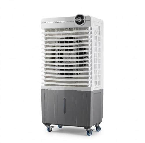 Bilake Climatizador Evaporativo Industrial Portátil Humidificador Enfriadores para Naves y Locales con 4 Packs de Hielo 180W 48L