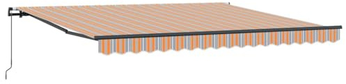 Fisinber Toldo con brazo articulado, multicolor, 400 x 350 cm, toldo para balcón