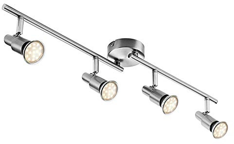 IMPTS LED Deckenleuchte Deckenlampe 4-flammig | Dreh- und schwenkbar 3W GU10 230V IP20 Metall Warmweiß, für Küche Wohnzimmer Schlafzimmer
