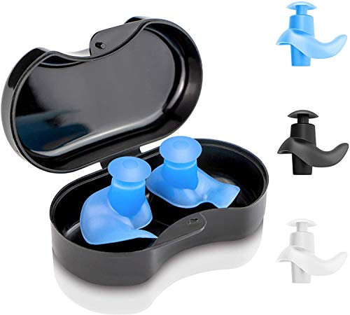 CathEU Tapones para los oídos de natación, adecuados para Nadadores, duchas y Otros Deportes acuáticos, Tapones para los oídos de Silicona Impermeables y Reutilizables (Color)