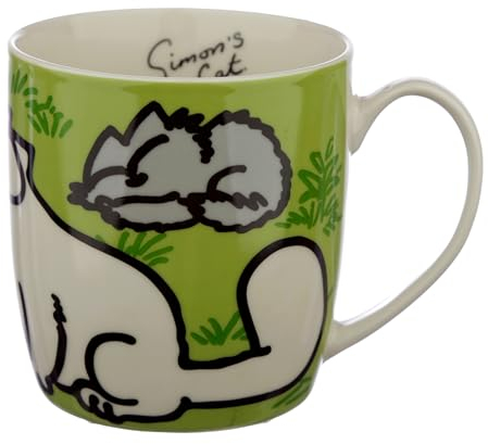 Puckator Simon's Cat Katze grüne Tasse aus Porzellan