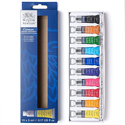 Winsor & Newton, Cotman Watercolour Set, 10 x 5ml Tubes