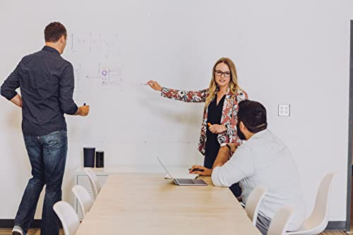 Magnettafel selbstklebende Magnetfolie Whiteboard | Tafelfolie trocken abwischbare Ferrofolie für Magnete | Schreibtafel Flipchart Folie | magnetisch wiederbeschreibbar (160x40cm)