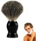 Brocha de Afeitar de Cerdas de Tejón,Brocha de pelo natural de auténtico tejón para Crema de Afeitar Jabón en Espuma para Hombres Peluquería.