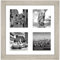 Americanflat Marco de Fotos de Collage de 25x25 cm en Madera Envejecida con Cuatro Aberturas de10x10 cm