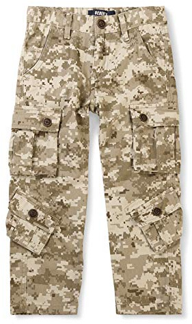 Aeslech Pantalon cargo pour garçon, 8 poches décontracté pour les voyages et la randonnée, 8-9 ans