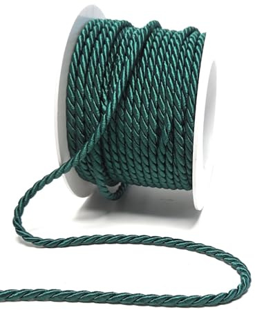 s.dekoda Kordel 15m x 4mm Grün Drehkordel Dekoband Kordelband Kordelschnur